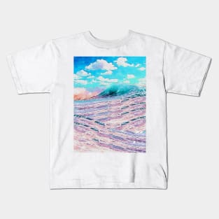 Watercolor  waves painting Kids T-Shirt